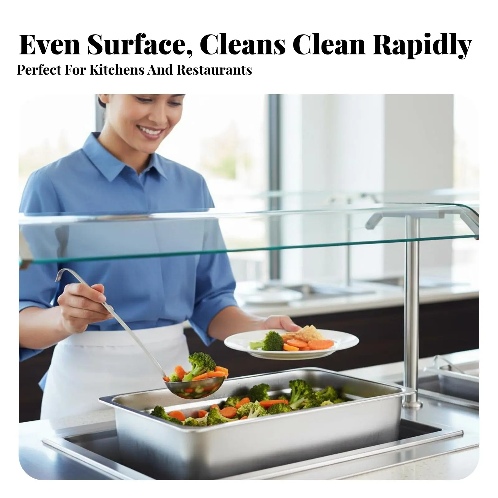 

Rectangular Steel Basin Easy to Clean Food Pan Long-Lasting Deep Design for Caterers, Chefs, Buffet Line, Restaurants
