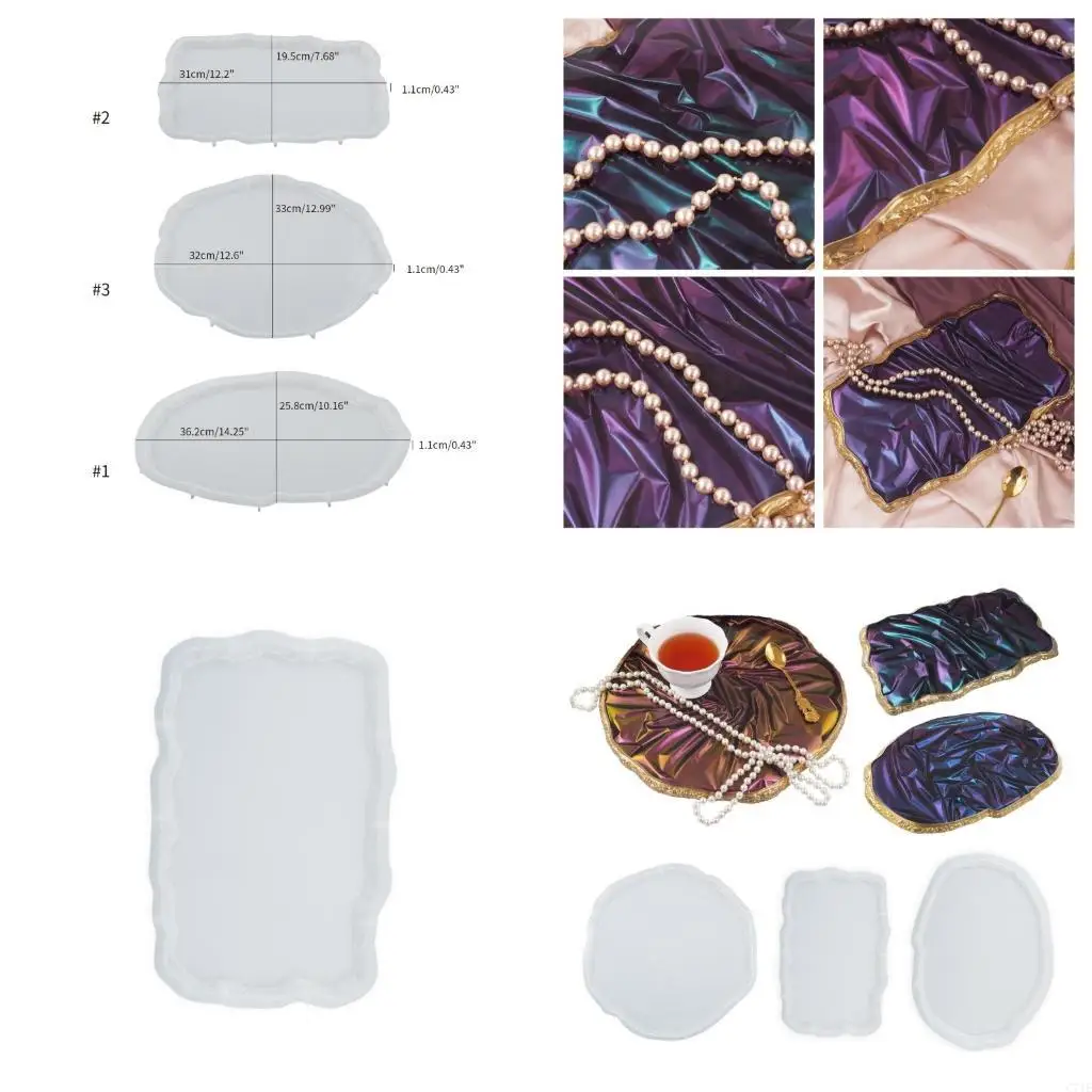 Silicone Resin Moulds Multi-Shapes Resin Cup Tray Mould Moulds for DIY