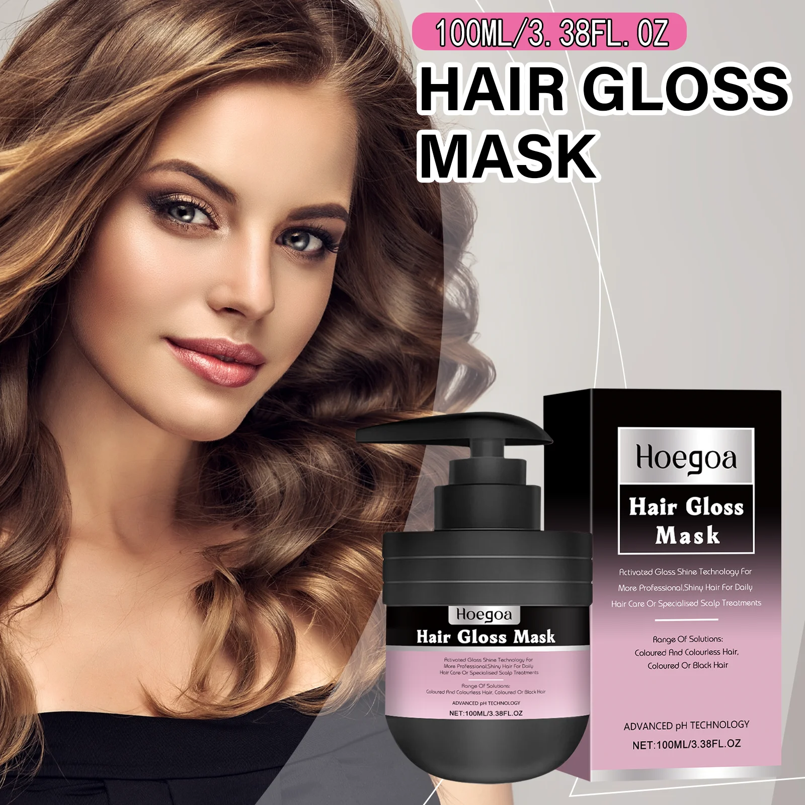 

Smooth & Shine Hair Mask Deep Conditioning Treatment For Dry Damaged Frizzy Hair Repair Split Ends Moisturizing Nourishing 100ml