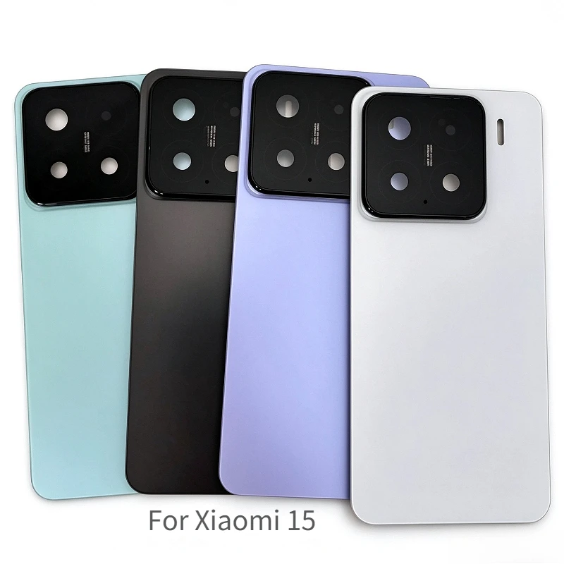 A+ Replacement Back Glass Cover Housing For Xiaomi 15 Mi15 M15, Rear Battery Door Case Shell With Camera Frame Lens