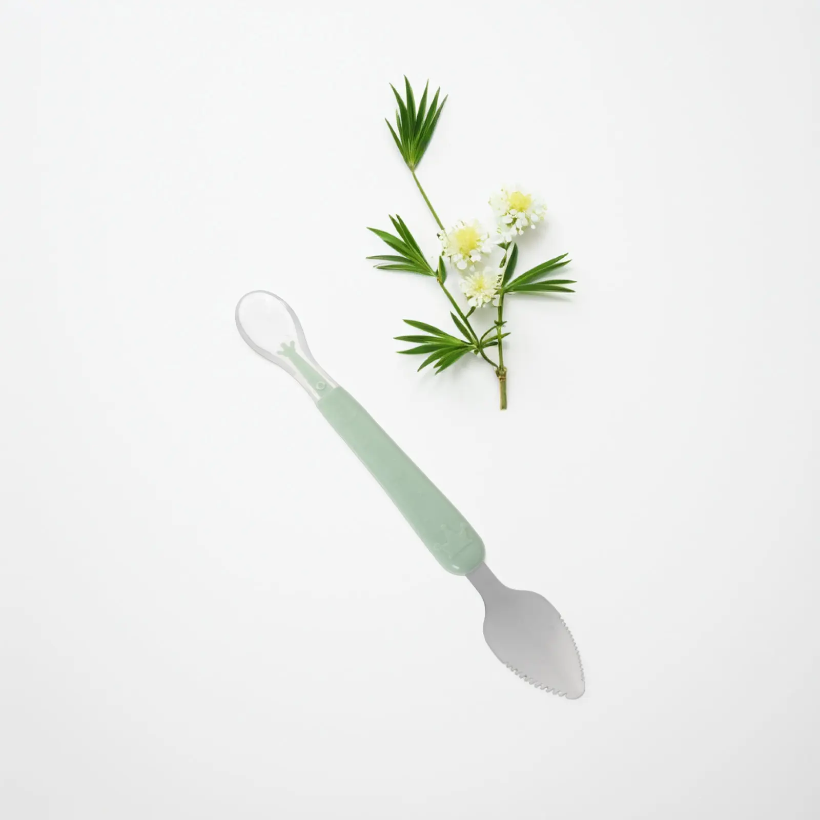 Baby Scraping Spoon for Fruit Puree and Baby Food Mud High Temperature Sterilizable Serrated Edge Spoon Oral Safe Round Design