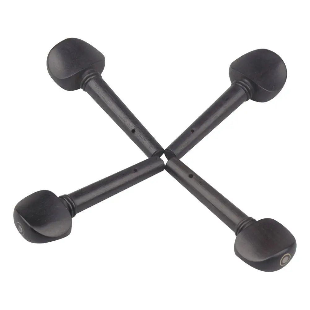 

4PCS Ebony Wood Tuning Pegs Durable Smooth Surface Pre drilled Holes Violin Accessories String Instrument Parts Replacement