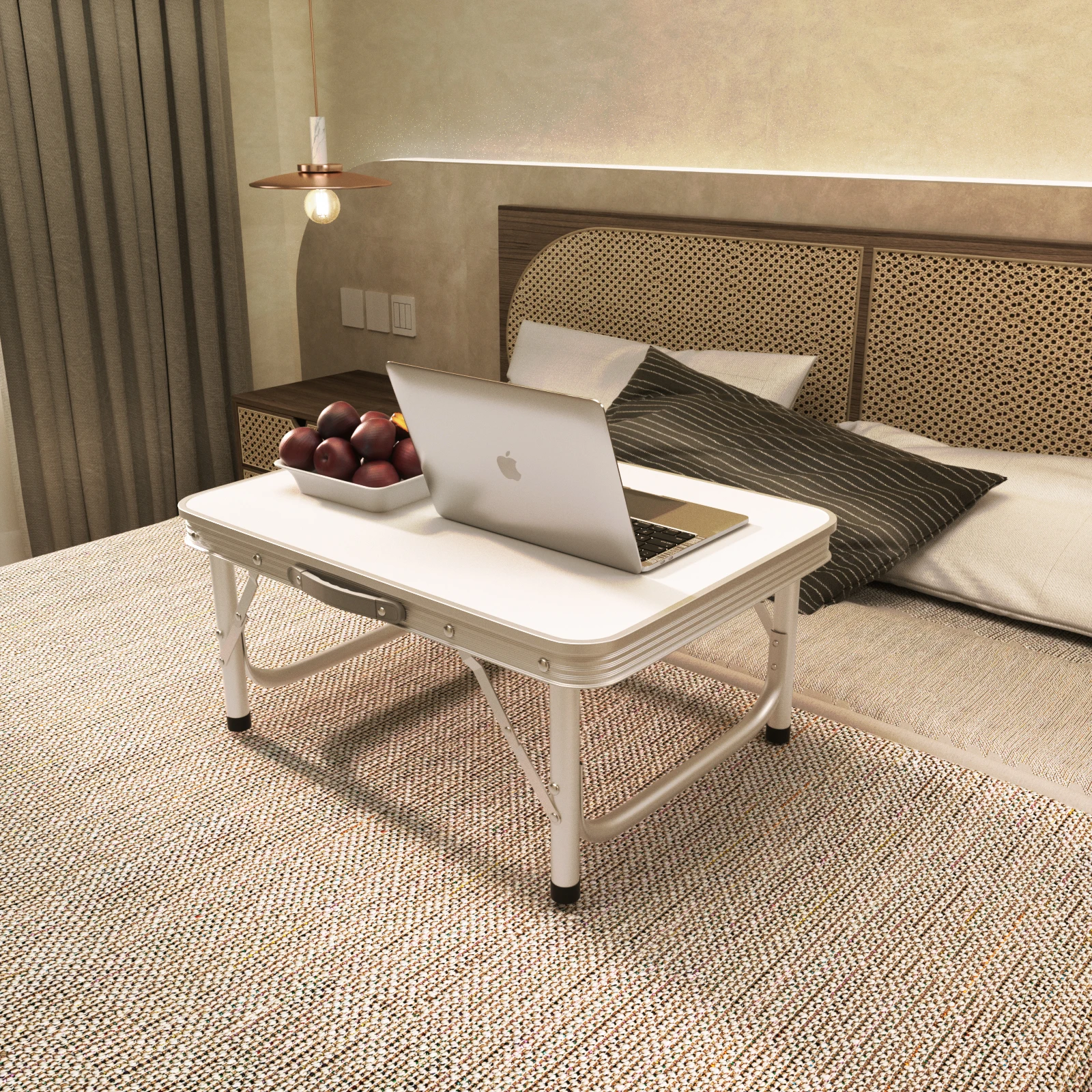 Folding Picnic Table Outdoor,Folding computer table,2x1.5x1/2Ft, for Homework Compact Handy Camping Table Garden Party BBQ