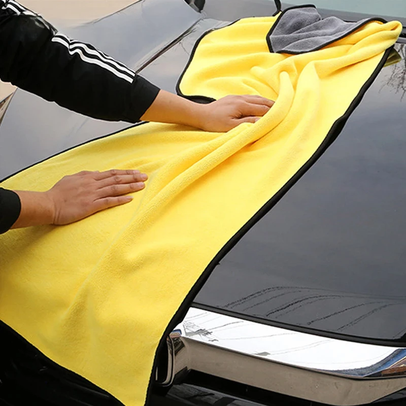 SEAMETAL Microfiber Car Washing Towel 400GSM Double-Sided Coral Velvet Clean Towels High Water Absorption Car Wash Drying Cloth