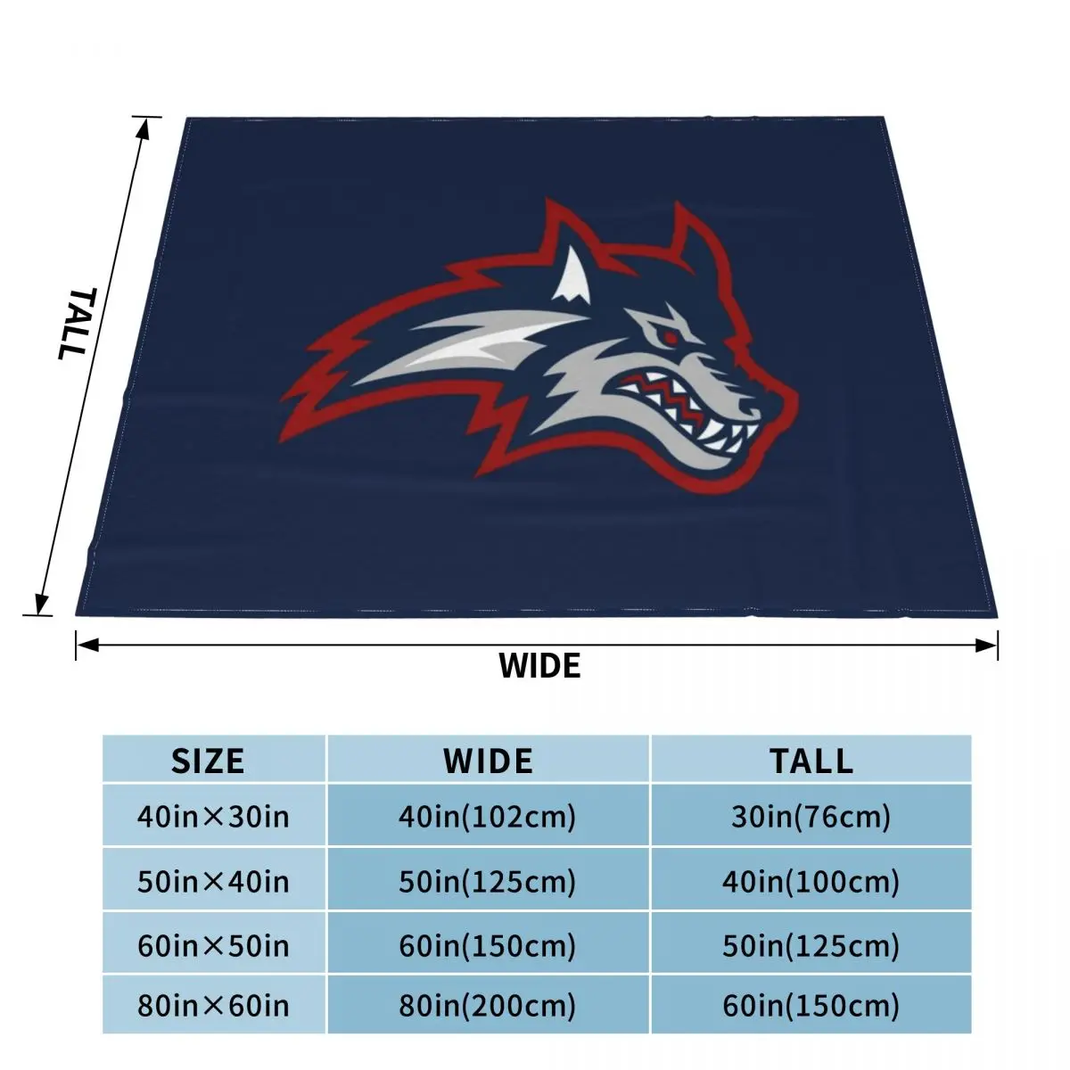 the Seawolves-Stony Brook-icon Throw Blanket halloween Luxury Designer Blanket Beautiful Blankets