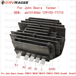 12V Tractor Voltage Regulator AM101406M 129150-77710 For John Deere Yanmar YM180 YM1510 3TNA72 3TN75 3TNE68 3TNE72 3TNE74