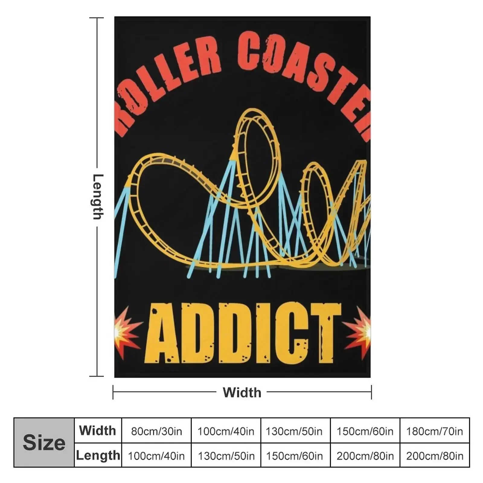 Rollercoaster addict Throw Blanket Flannels heavy to sleep Plaid on the sofa warm for winter Sofa Sofa Quilt Blankets