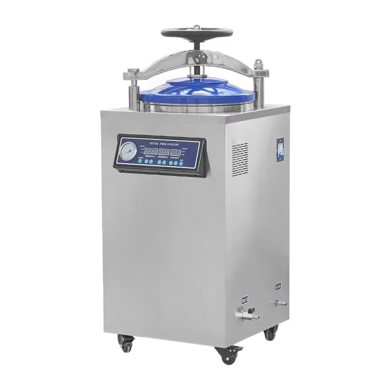 

Vertical sterilizer with handwheel translation and quick opening structure