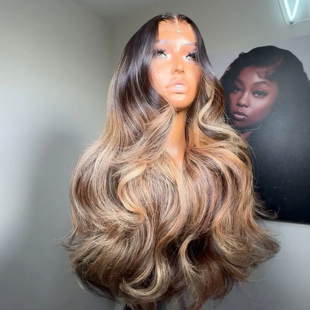 

Highlight Wig Body Wave Lace Front Wig Human Hair 13x6 Hd Lace Frontal Wig 220 Density Colored Brazilian Hair Wigs Women
