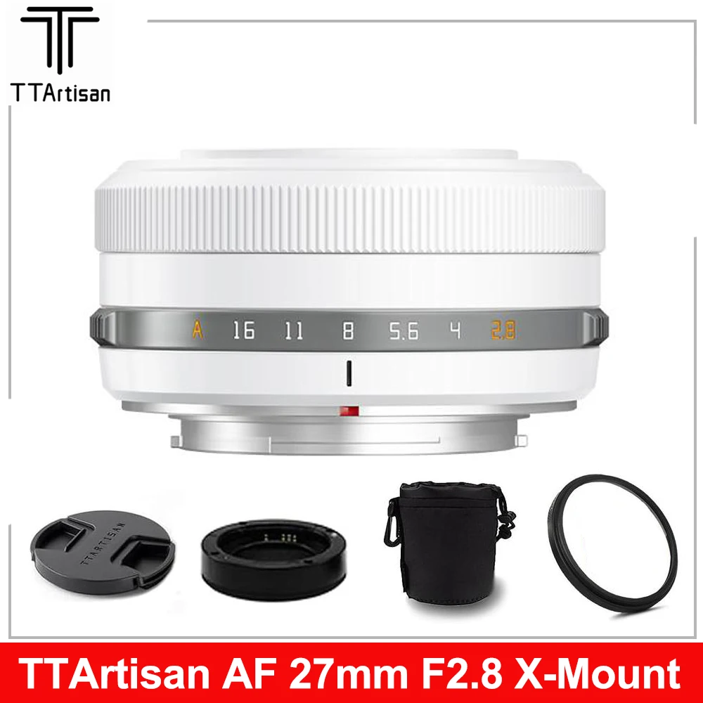 TTARTISAN AF 27mm F2.8 XF Auto Focus APS-C Camera Lens for Fuji X-Mount Cameras XS10 X-A5 X-A7 X-M1 X-M2 X-E4 X-T1 X-T10 X-T2