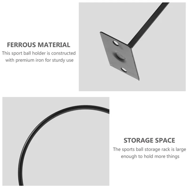 

A64T-10 Pack Wall Ball Stand Ball Display Stand Sports Ball Stand Ball Rack Store Display Rack