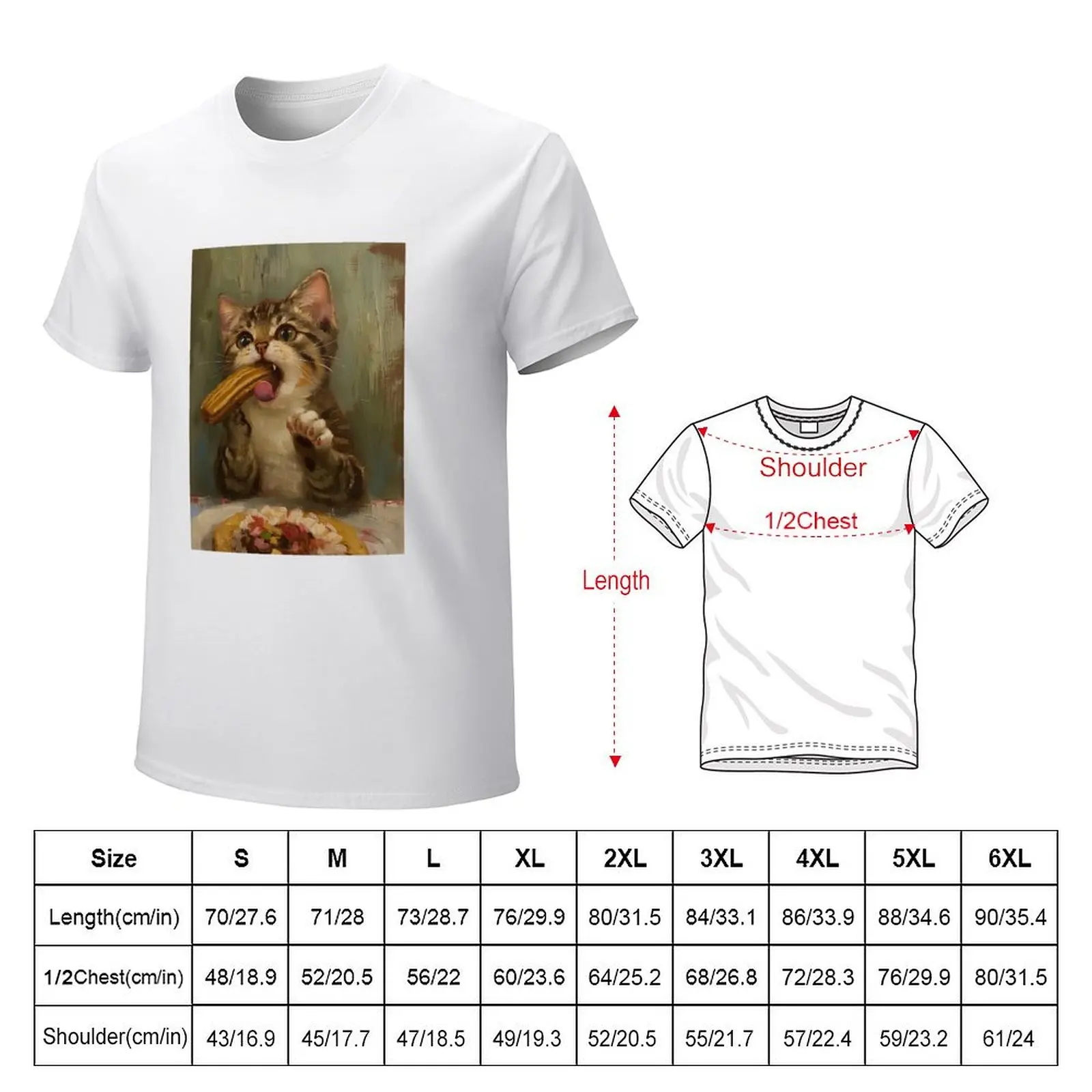 Churro Cat T-Shirt summer tops plus size tops tees plus sizes t shirts for men graphic