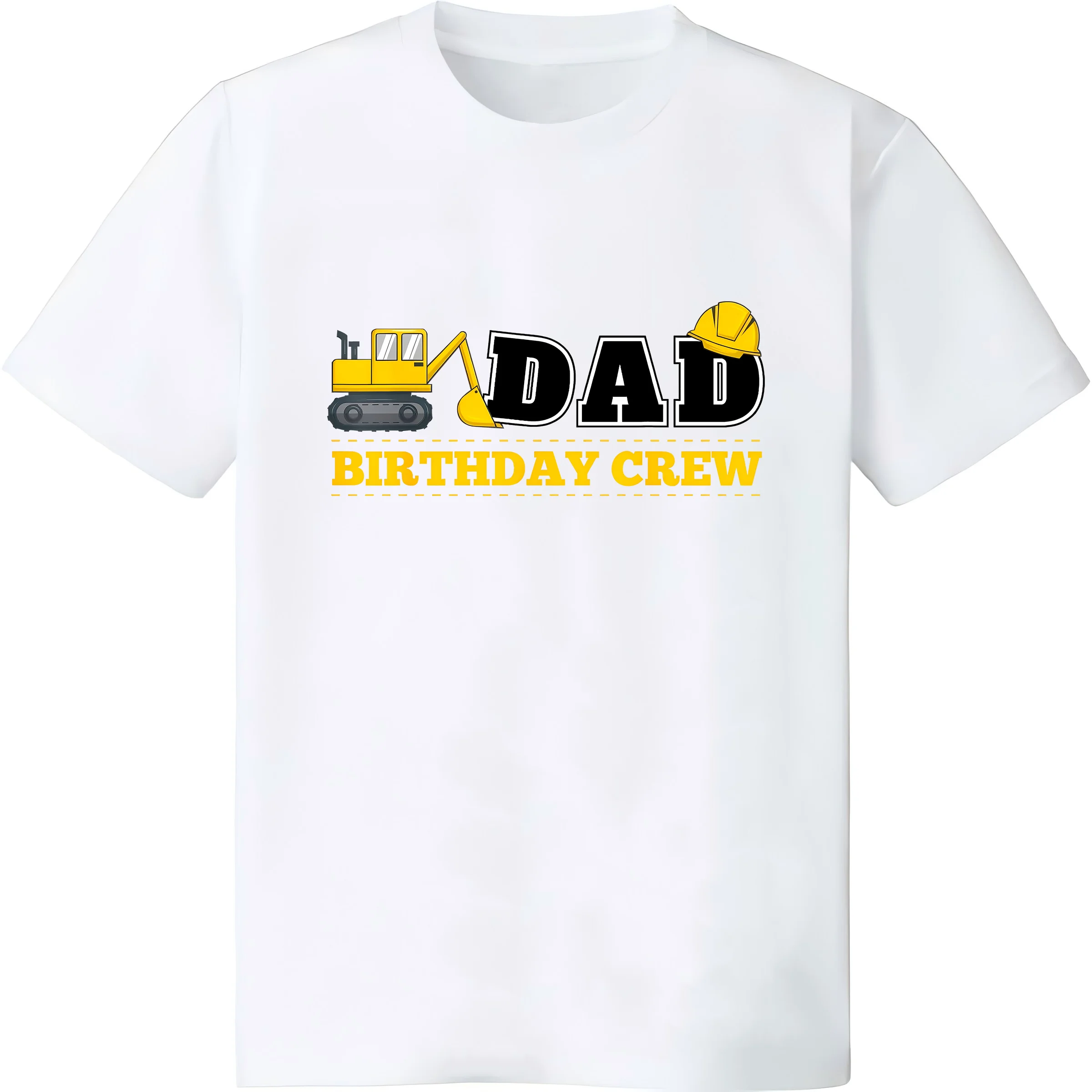 Dad Birthday Crew Construction Birthday Party Theme Daddy T-Shirt