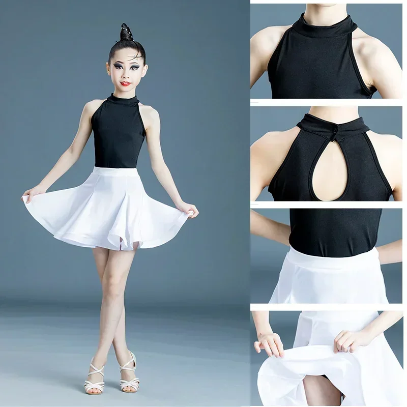 children's-latin-dance-skirt-girls'-dance-practice-dress-children's-professional-grade-competition-performance-costume-separate