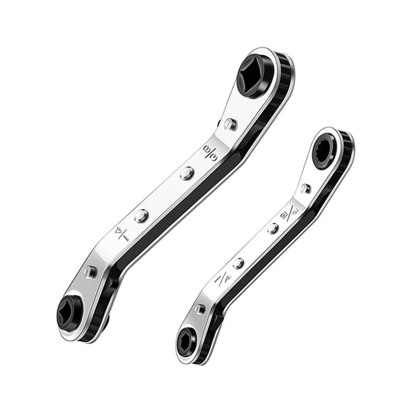 

A33R-Hvac Service Wrench Tool Air Conditioner Valve Ratchet Wrench Set For Air Refrigeration Tool And Equipment Repair Tool