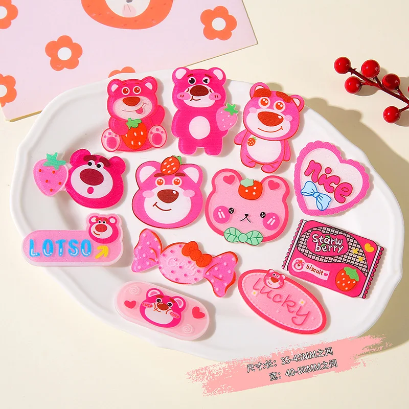 Acrylic Lots-o-Huggin Bear Girls and Children's Hair Clips Cute Refrigerator Stickers DIY Jewelry Accessories Handmade Materials