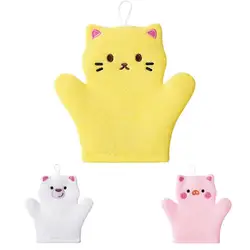 Baby Cartoon Bathing Gloves Children's Bath Rubing Cotton mittens Bath Towel for Kids Comfortable Bath Brush Shower Accessories