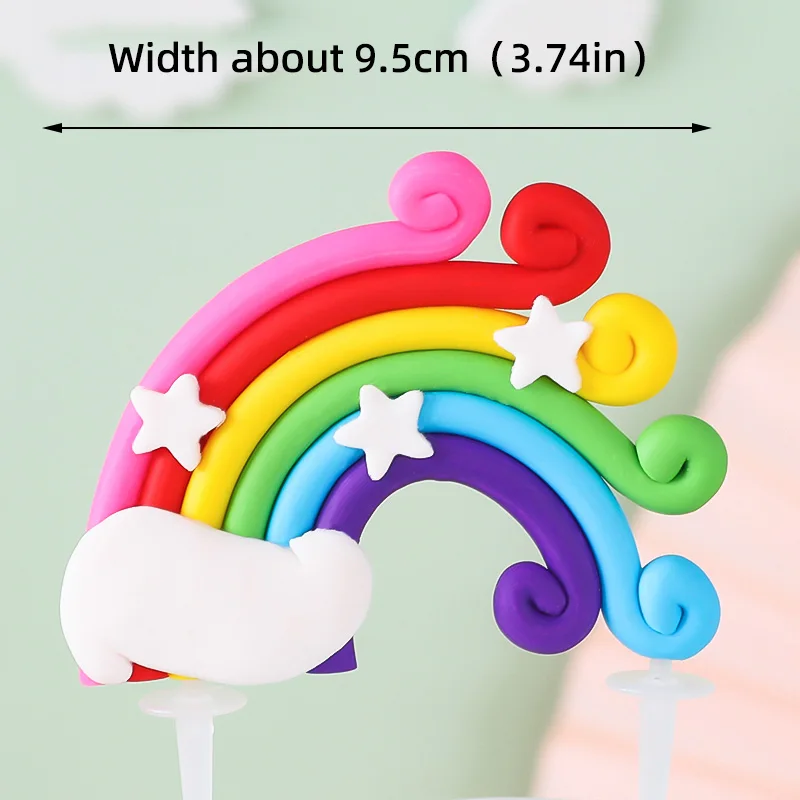 Einhorn-Kuchenaufsatz, Mädchen-Geburtstagsparty-Dekoration, bunter Regenbogen, für Kinder, ein Jahr, Partyzubehör, Babyparty-Dekoration, Mädchen, 16. – Detail 21