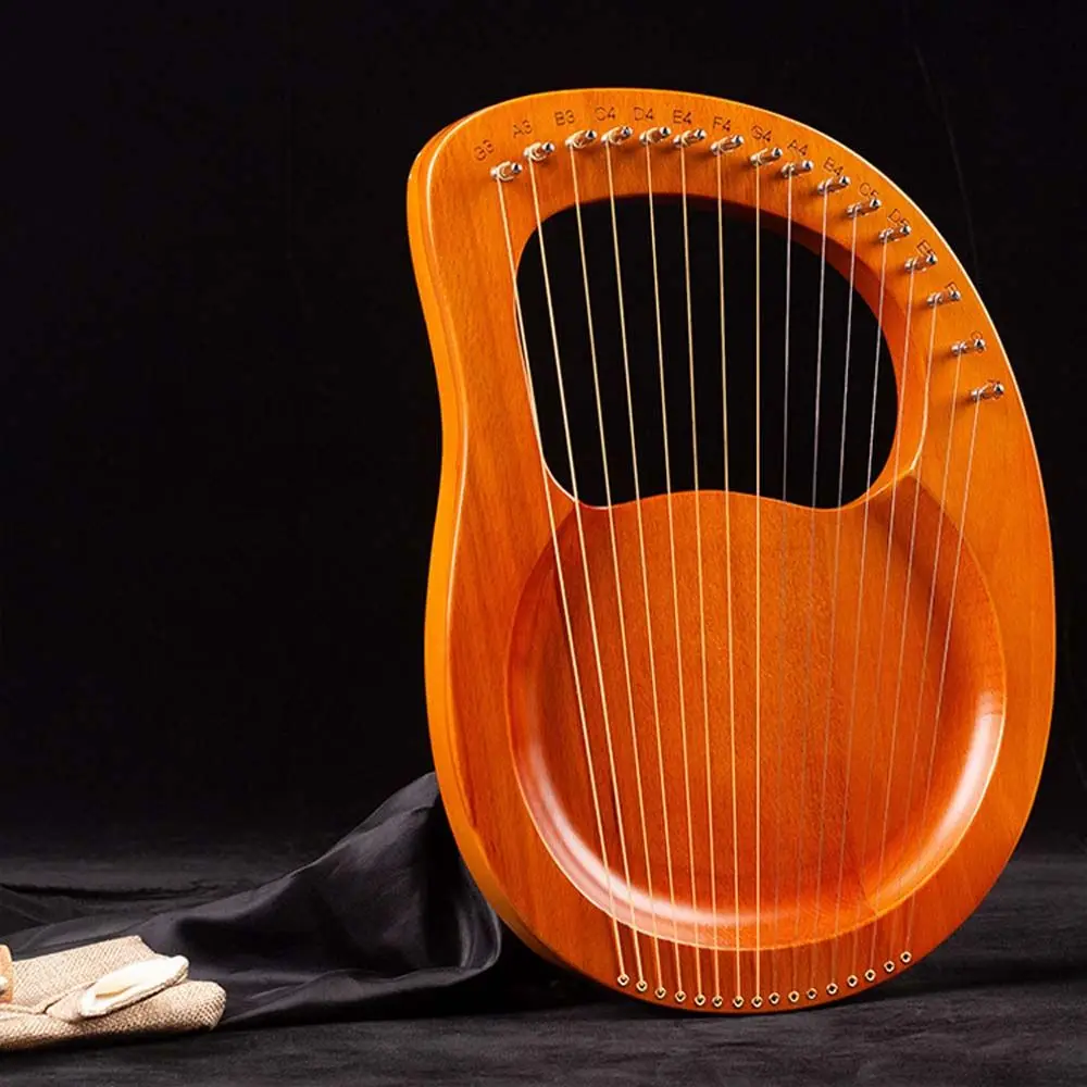 

Новинка Lyre Harp 16 струн деревянный из красного дерева музыкальный инструмент 16 струн Lyre Harp Plate Lyar струнный инструмент