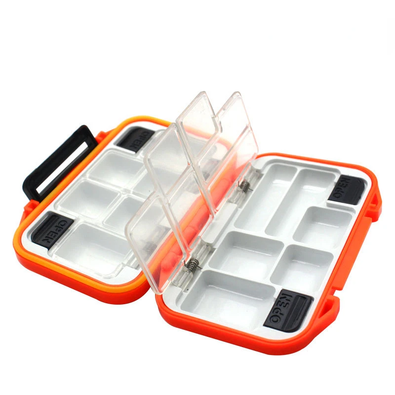 Caja de aparejos de pesca a prueba de agua, accesorios de pesca, caja de almacenamiento de herramientas, anzuelo de pescado, señuelo, cajas de cebo falso para carpa, artículos de pesca