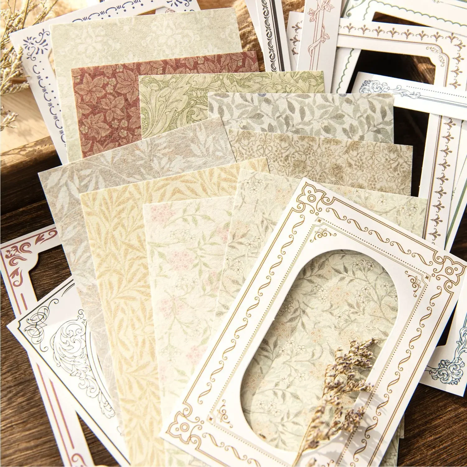 

40 Pcs Daily Collage Series Material Paper Retro Handbook Collage Cards Background Paper Diy Junk Journal Planner