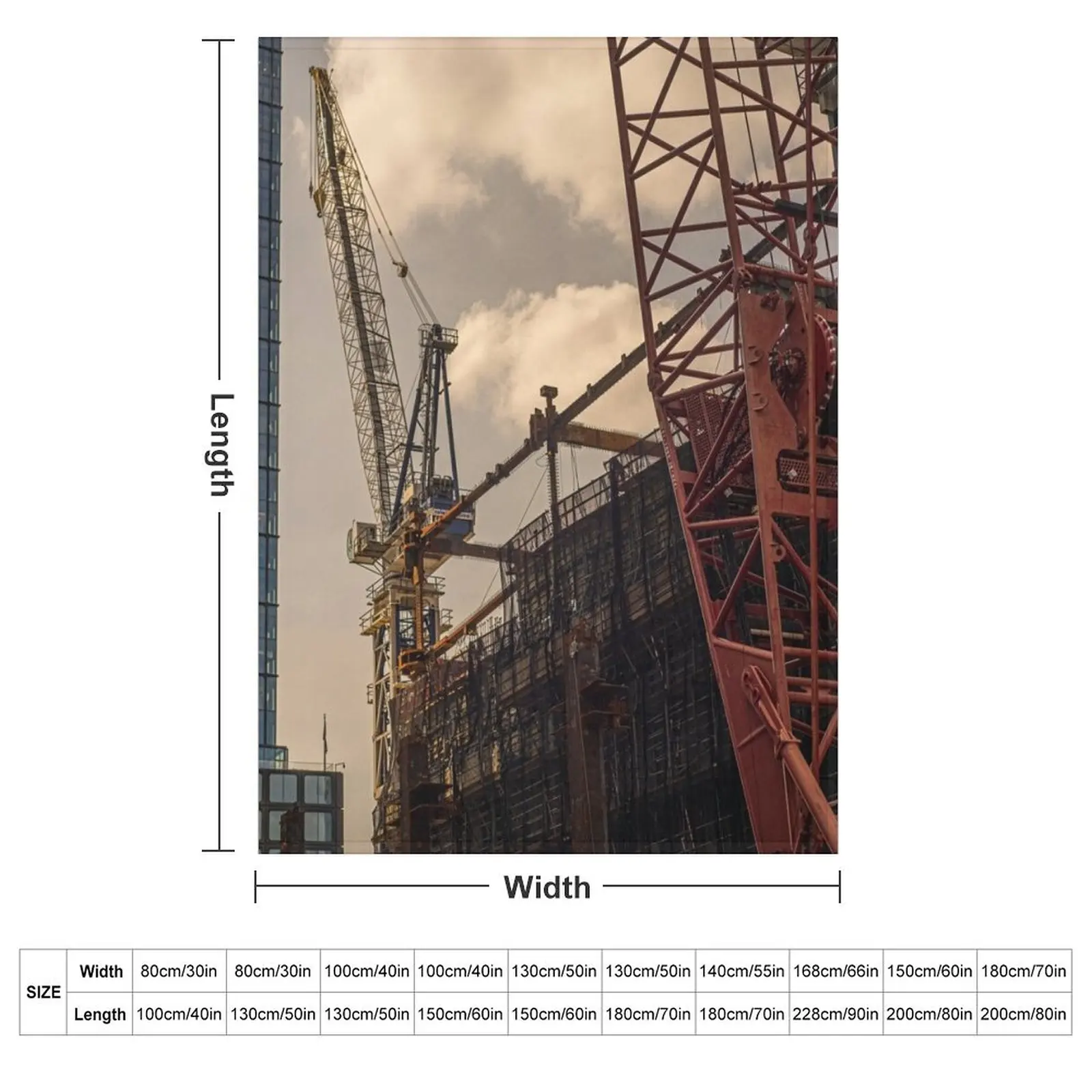 Construction Cranes 2 Throw Blanket Summer Beddings Hairys Decorative Throw cosplay anime Extra Large Throw anime Blankets