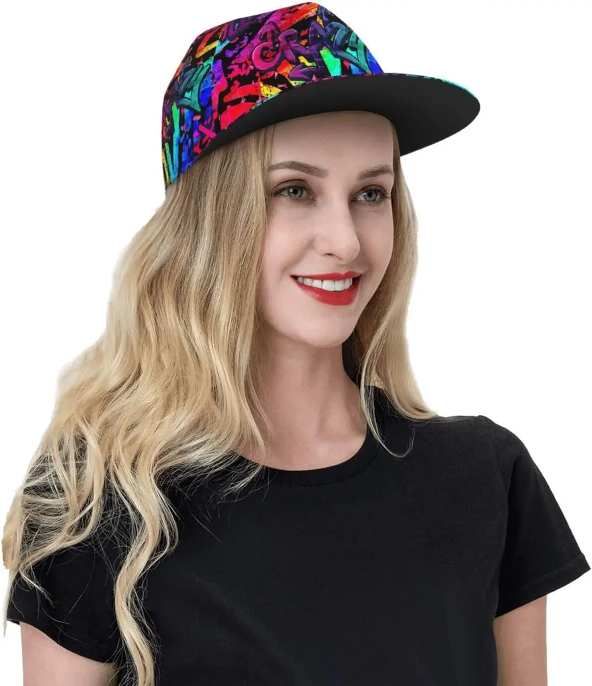 Fashion Hip Hop Style Adjustable Snapback Hat for Men and Women Sun Cap Graffiti Cap Doodle Baseball Cap