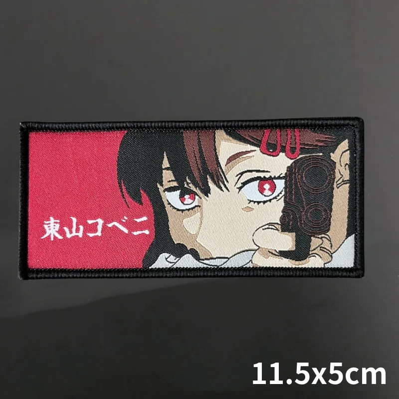 Cartoon Anime Demon Slayer Demon Slayer Hook and Loop Patches for Clothing Military Morale Badge Backpack Stickers