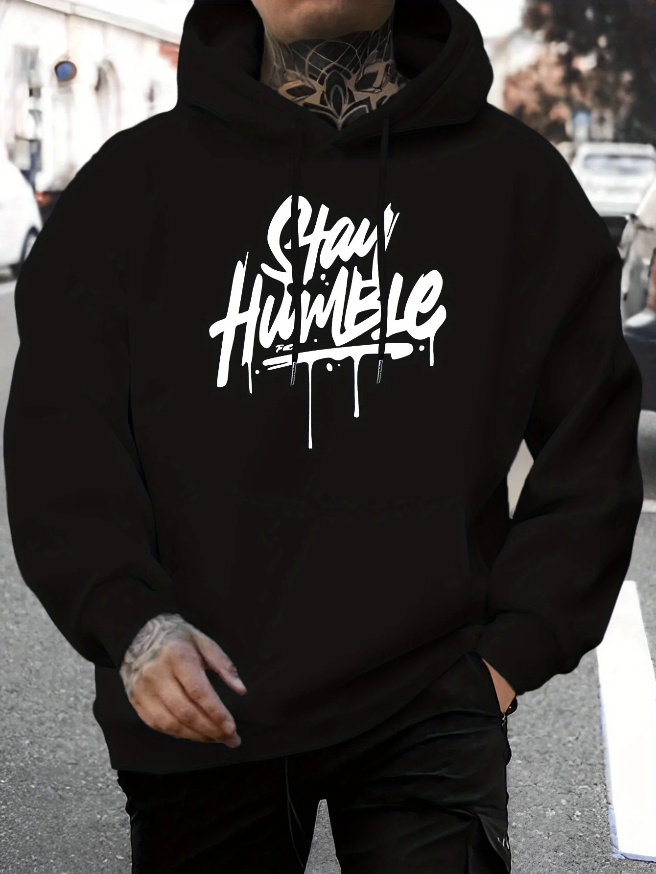 

2025 Autumn and Winter Men' Blue _ _ Graphic Hoodie Casual Knit High-end Luxury Is for Both Men and Women Top Y2k