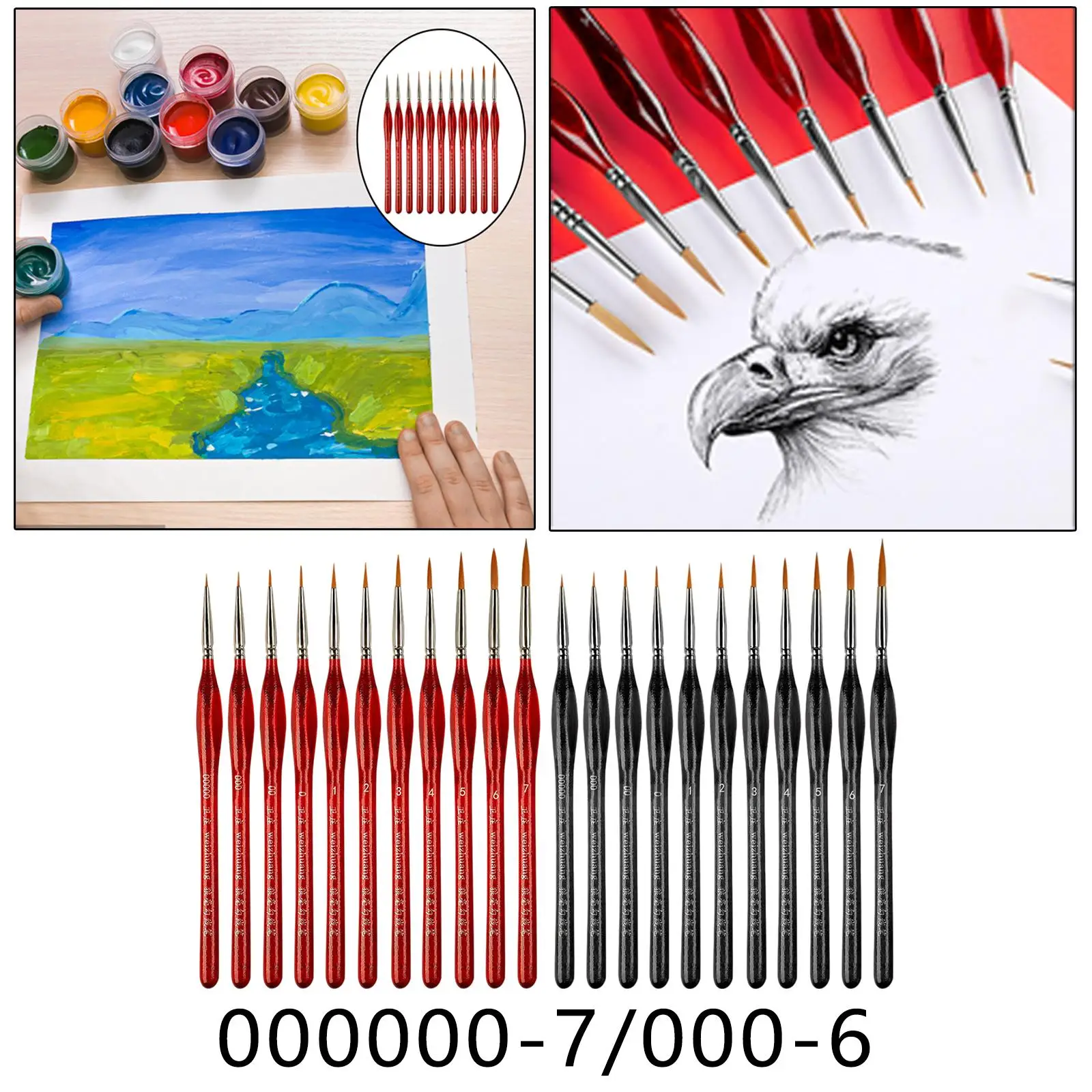 Miniature Paint Brushes Set, Paintbrushes Kit, Artist Supplies, Detalhando Arte Pintura, Acrílico Óleo Modelos, Acessórios