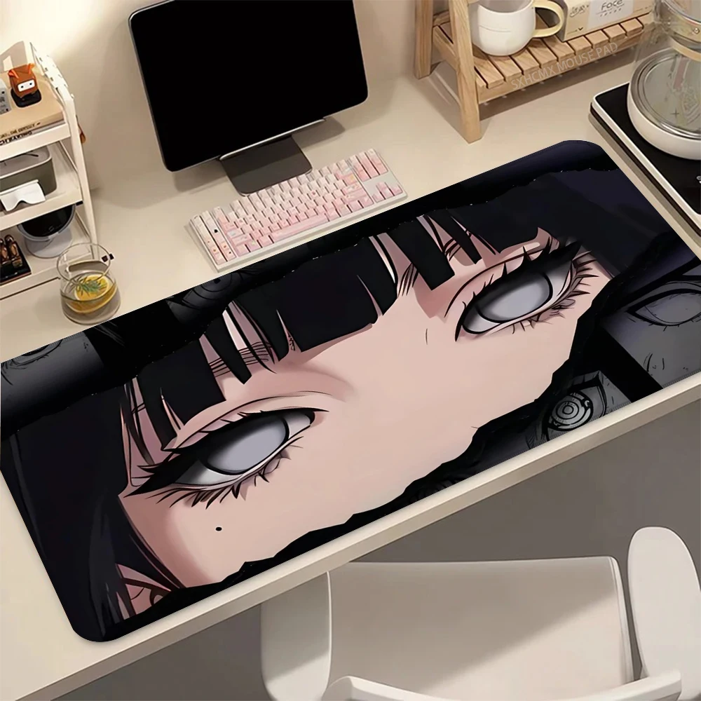 Kawaii Anime Girl H-Hyuga H-Hinata Mauspad XXL Gaming-Tastaturunterlage Rutschfeste Laptop-Schreibtischunterlage N-Naruto-Thema Große PC-Gamer-Schreibtischmatte