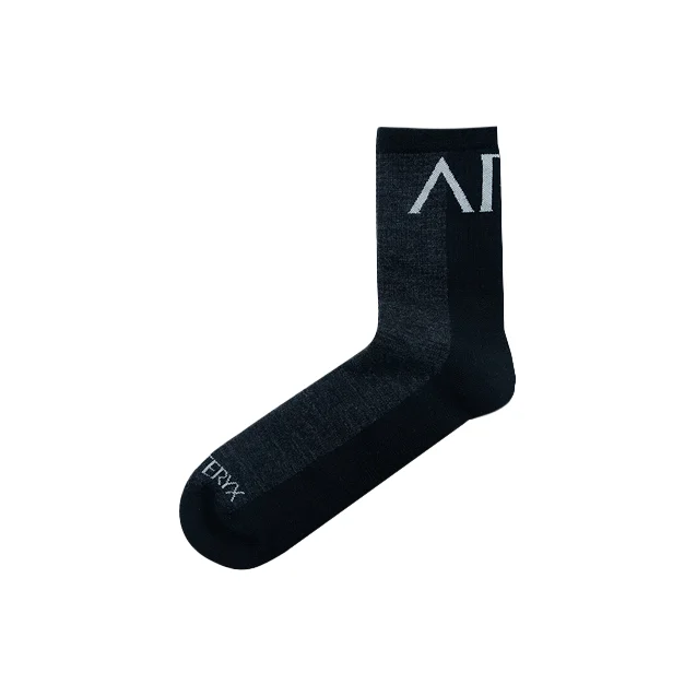 Arc'teryx MERINO WOOL LIGHTWEIGHT 3/4 Crew Socks Unisex 1 Pack Black 29418