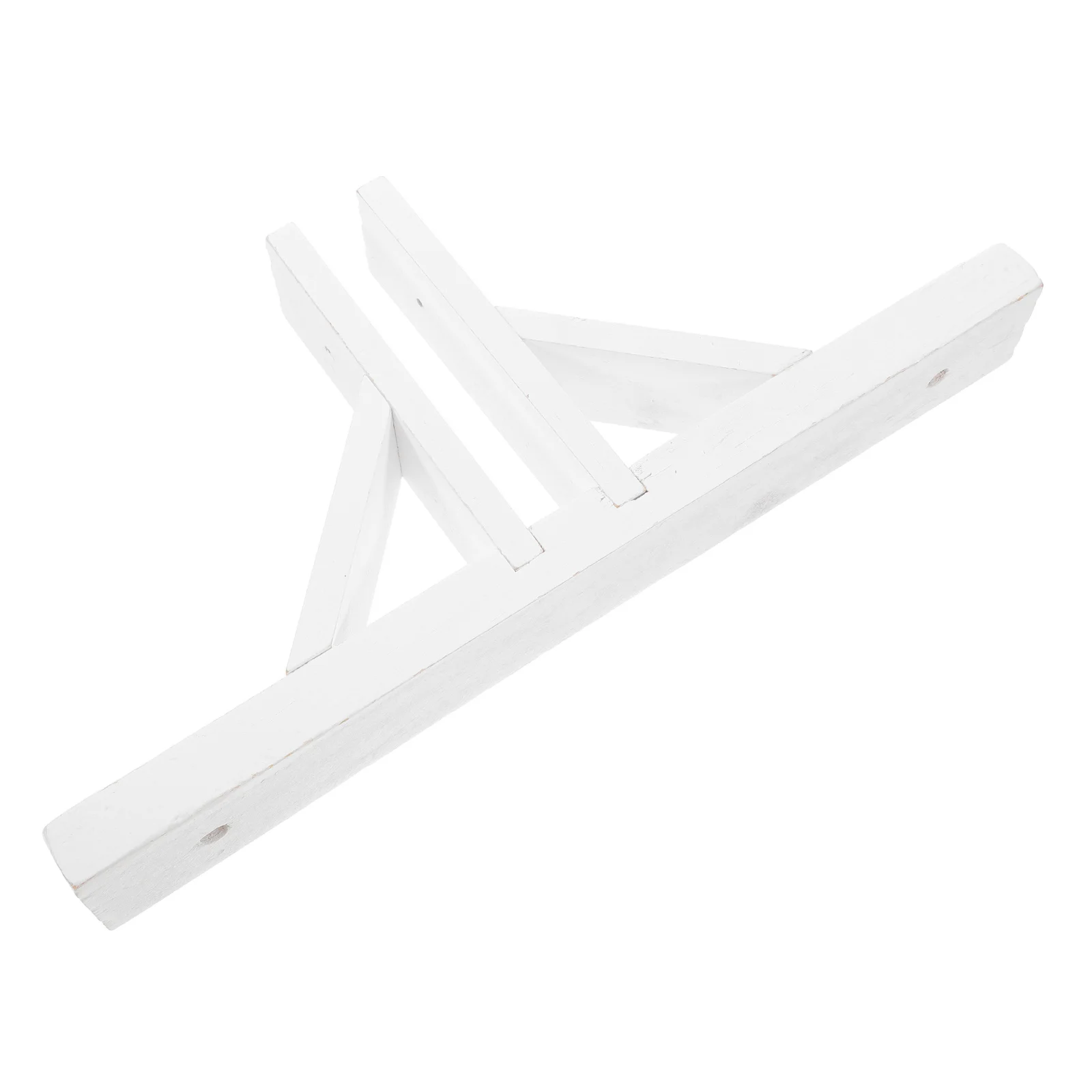 

White Wooden Fence Base Bracket Outdoor Garden Yard Fence Support Stand Holder Small Triangle Shelf Brackets Lawn Patio
