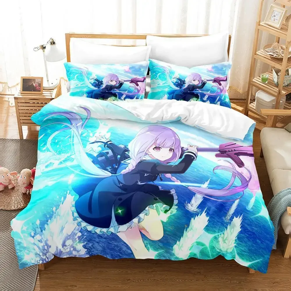 Assault Lily Bouquet Bedding Set Single Twin Full Queen King Size Bed Set Adult Kid Bedroom Duvetcover Sets Anime Bed Sheet Set