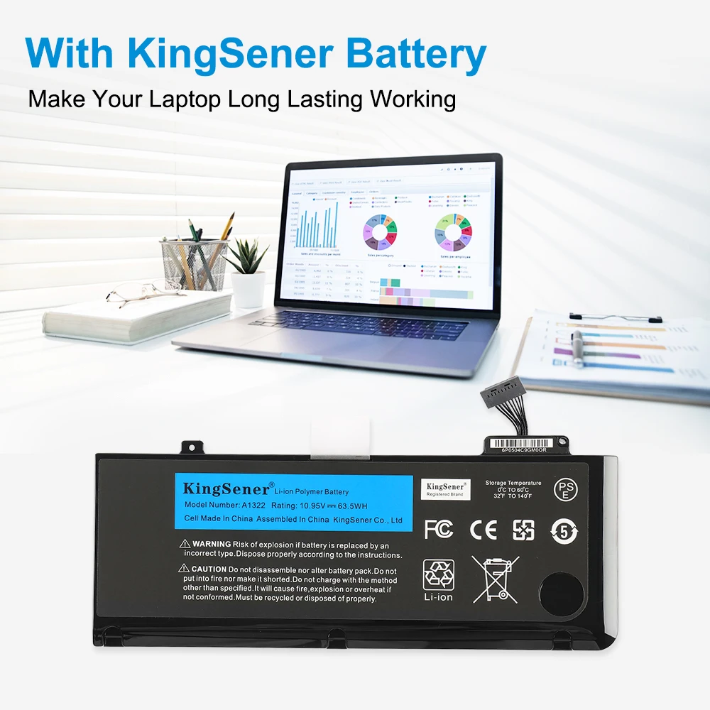 KingSener A1322 A1278 Battery For Apple MacBook Pro 13\