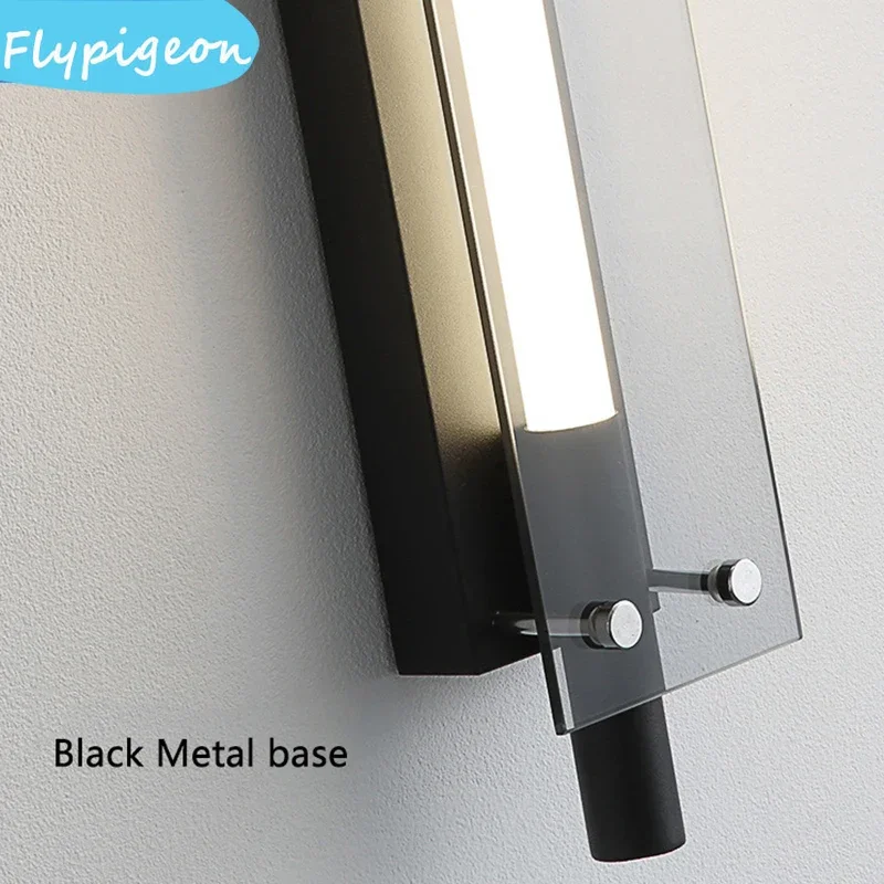 الشمال الرجعية طويلة الجدار مصباح Moke رمادي عكس الضوء الجدار الخفيفة لغرفة المعيشة الممر غرفة نوم تركيبة إضاءة حديثة ديكور فندق المنزل