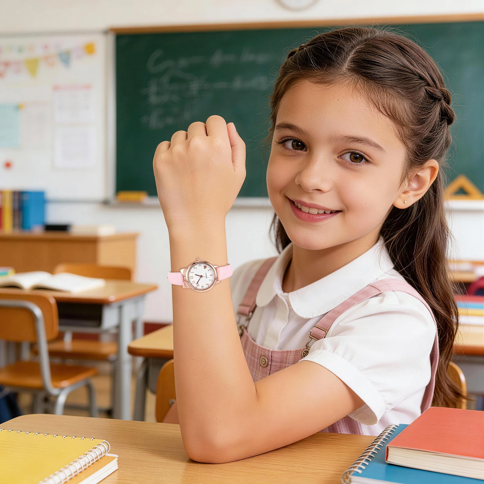 

1Pcs Kids Glow Watch Adorable Analog Wrist Watch for Girls Children Students Fashionable Daily Wear Party Gift Light and Soft