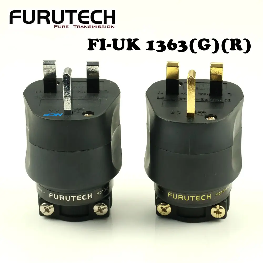 Furutech FI-UK 1363 British Standard Plug Gold & Rhodium Plated HiFi Power Connector For Audiophile System