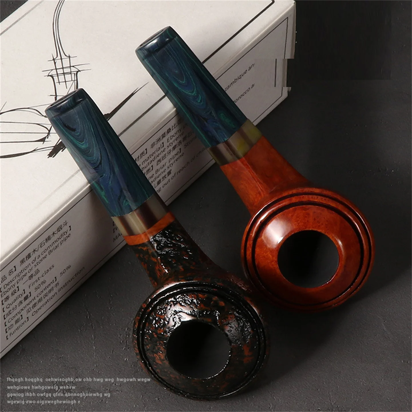 3mm Filter Flue Briar Wood Bulldog Pipe For Cut Tobacco Retro Gentleman Portable Small Handmade Smoking Pipe With Accessory