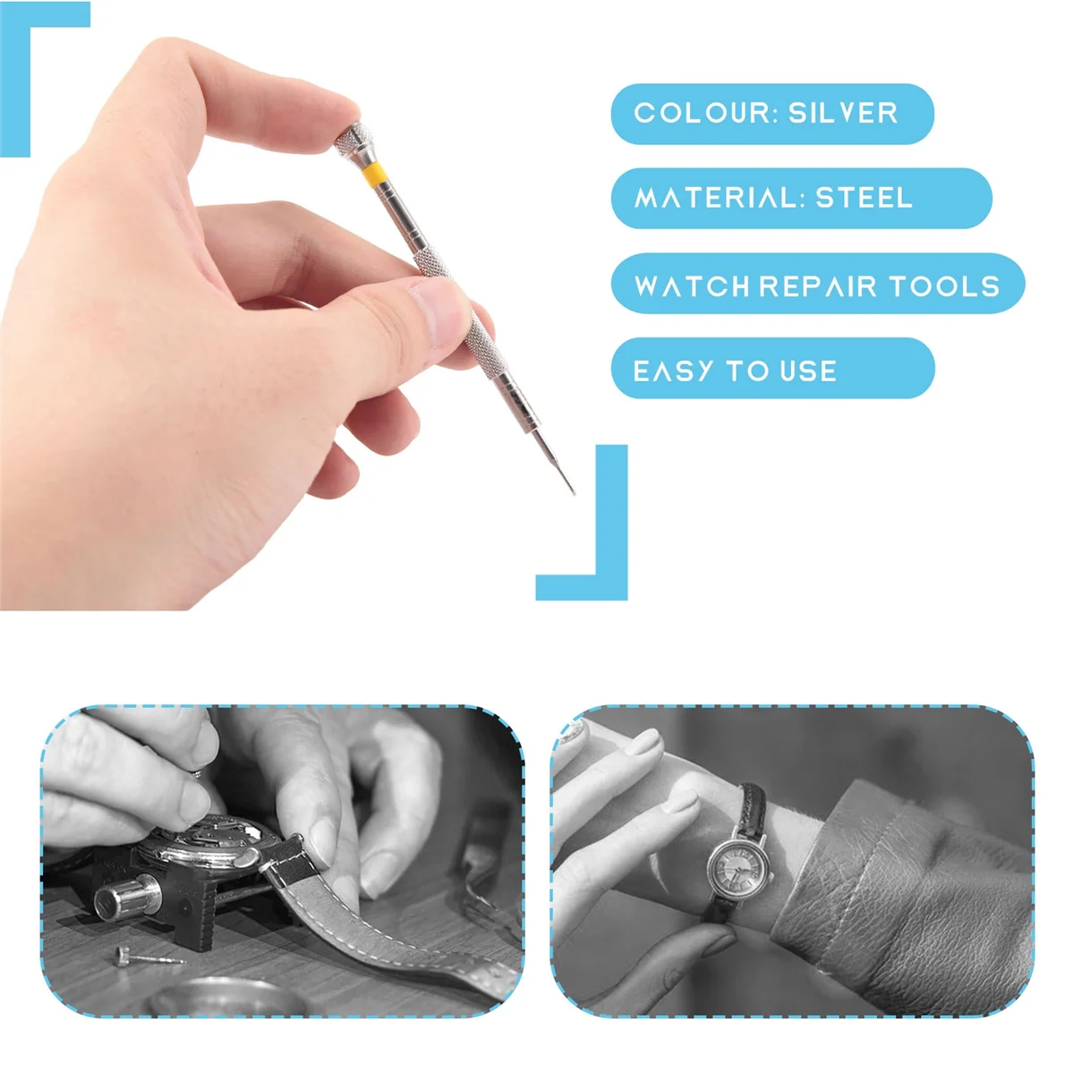 

Shop Now 2Pcs/Lot 0.6mm,0.8mm Flat Type Watch Repair Screwdrivers,Watchmaker Repair Tools Set Screwdrivers