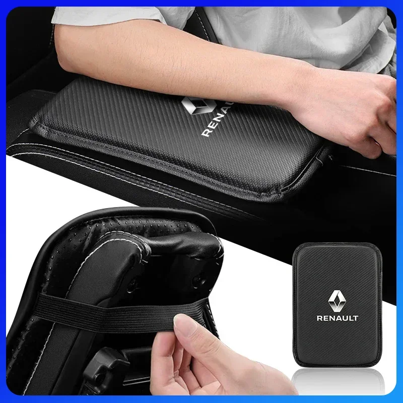 

For Renault Megane 2 3 4 Twingo Clio Talisman Captur RS Car Armrest Box Mats Leather Center Console Covers Interior Accessories