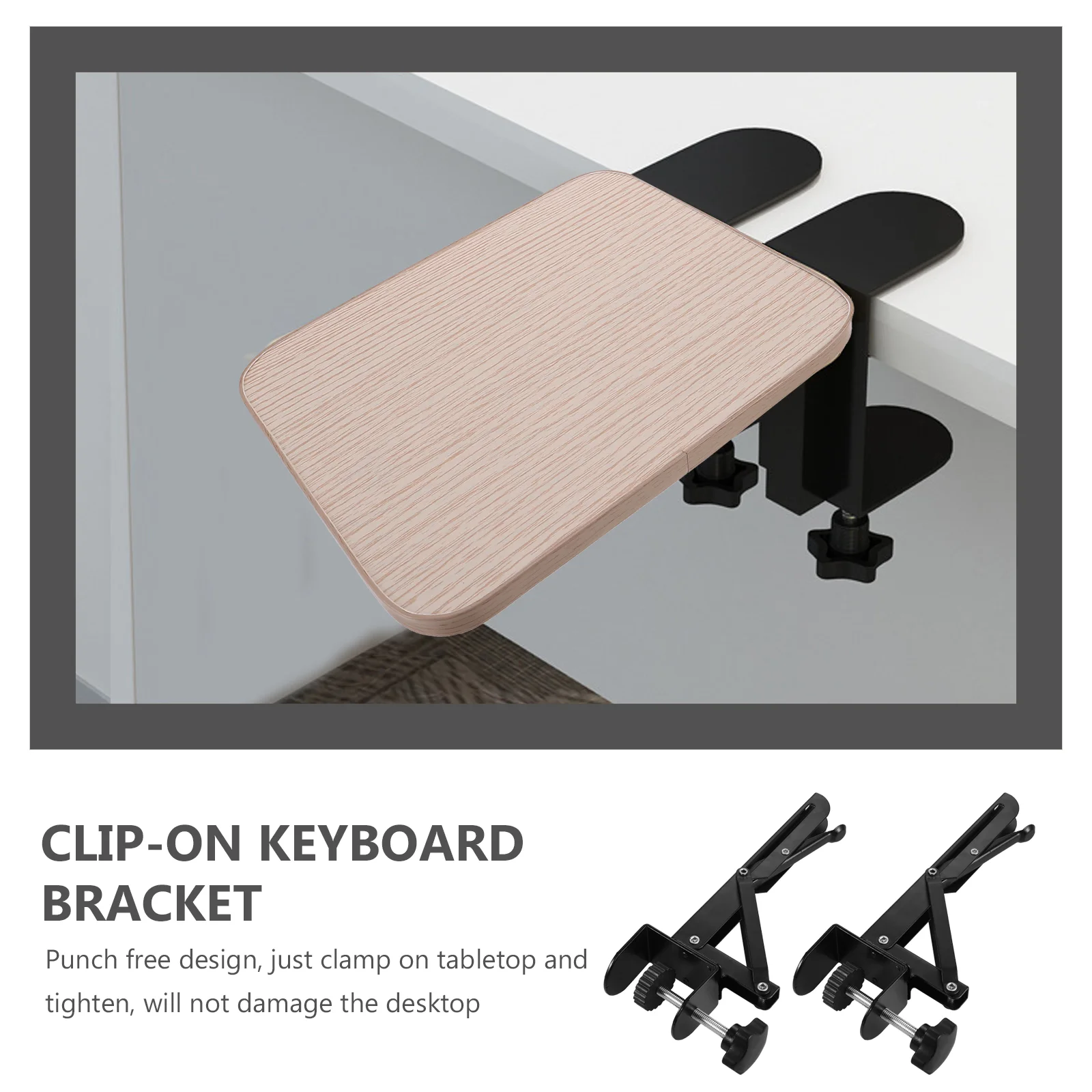 Foldable Bracket Keyboard Tray Support Arm Rest Elbow Desktop Extension Adjustable Computer Extender Wrought Iron Stand