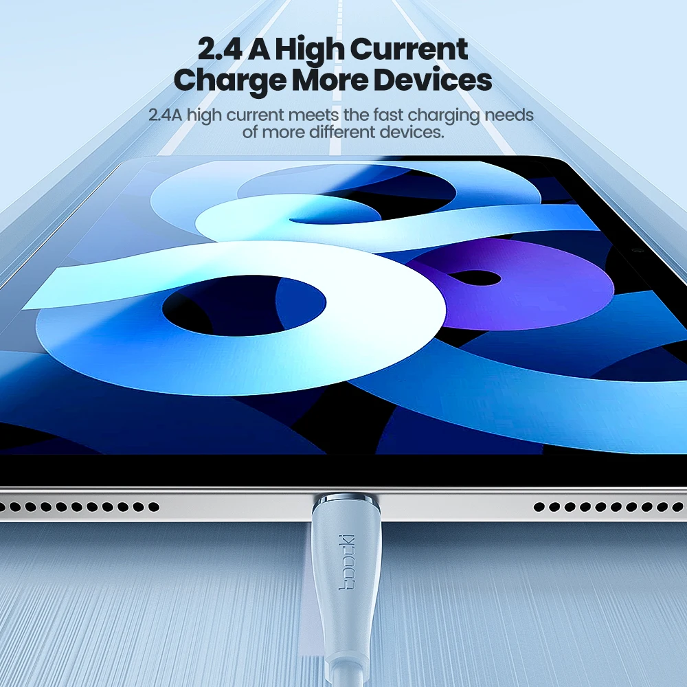 Toocki PD 20W Type C Cable For iPhone Soft TPE Type C Cable Fast Charge For iPhone 14 13 12 11 Pro Max X iPad Airpods Data Cord view 3