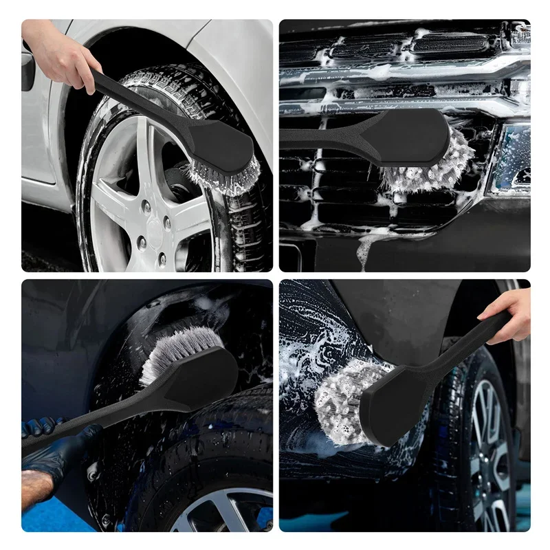 Auto-Reifen- und Felgenreinigungsbürste, Detailing-Bürsten, Waschbürste, Universelles Werkzeug für Reifen- und Felgenreinigung, Auto-Reinigungszubehör – Detail 8