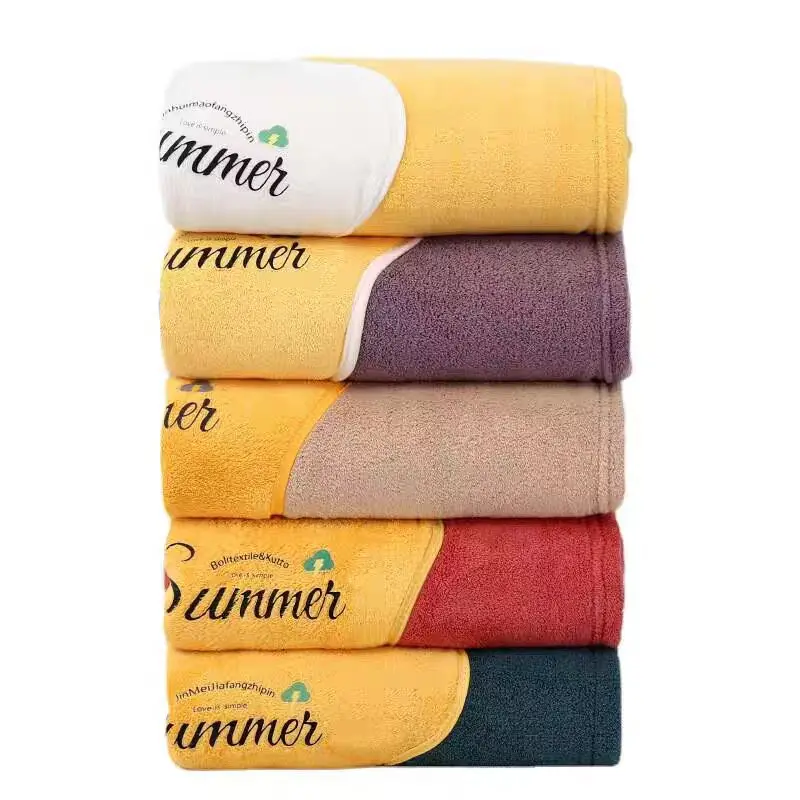 Cartoon household adult coral velvet bath towel soft absorbent quick dry hair men and women couples large towel