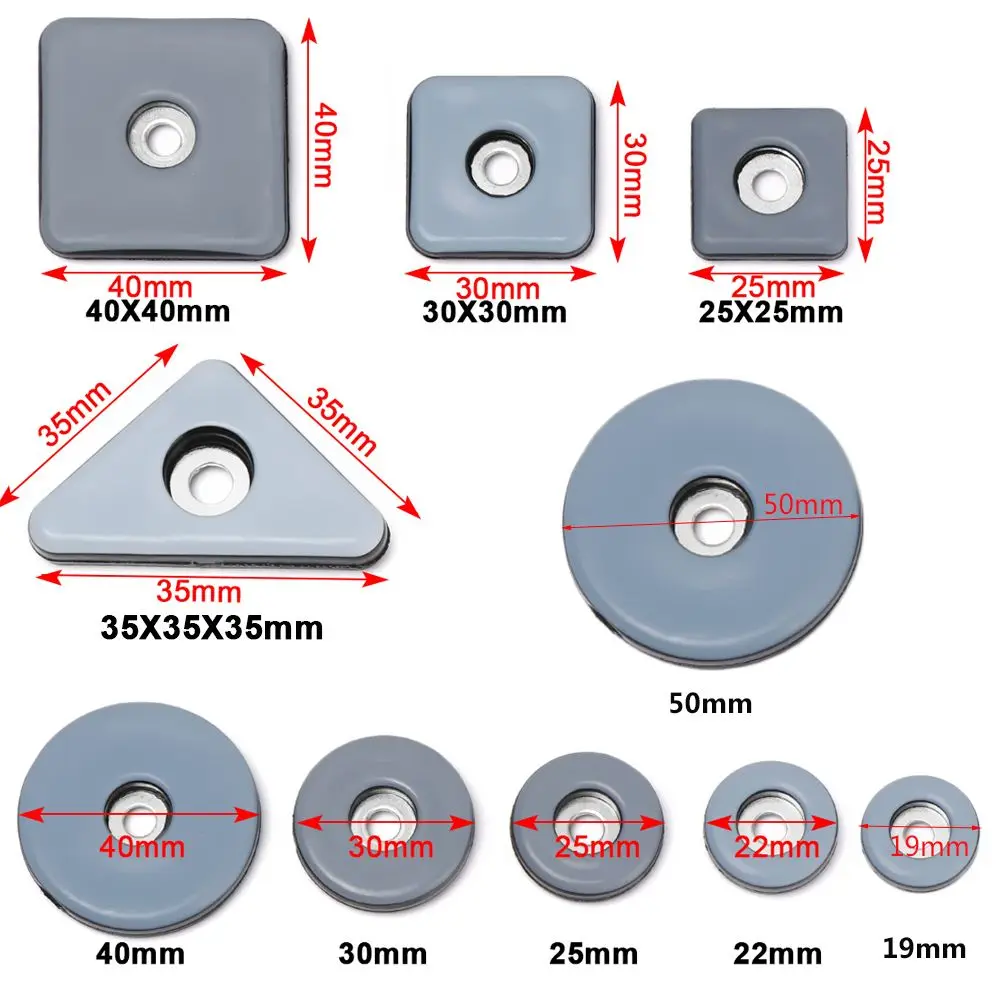 8 Stuks Schuif Pad Gemakkelijk Te Verplaatsen Zware Meubelen Tafel Bases Beschermer Benen Anti-Slijtage Vloermat Met Schroeven