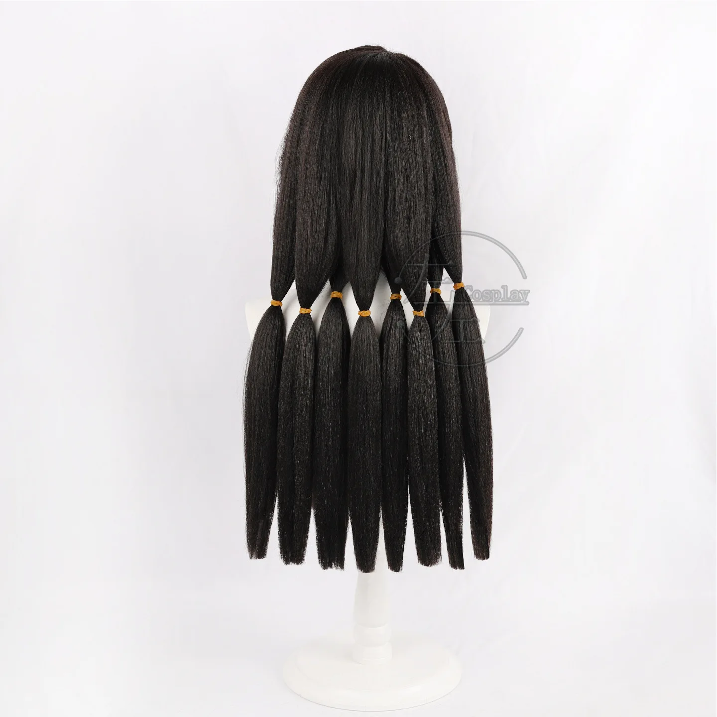 애니메이션 가치 아쿠타 자버 웡가 코스프레 가발 남녀 할로윈 파티 카니발 역할 놀이 소품 내열성 가발 롱 블랙