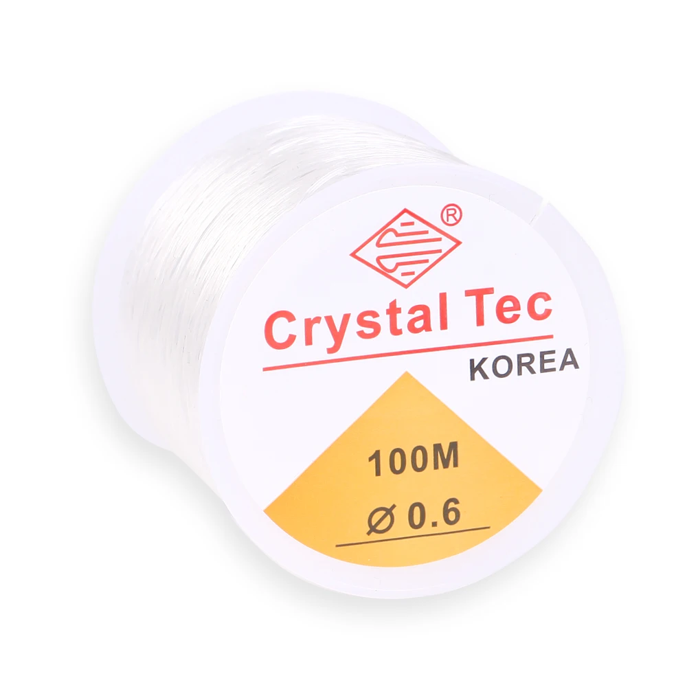 10/60/100M Bunte Starke Elastische Kristall Perlen Schnur Stretch Faden String Armband Drähte Für Schmuck Machen schnur Linie 0,5mm