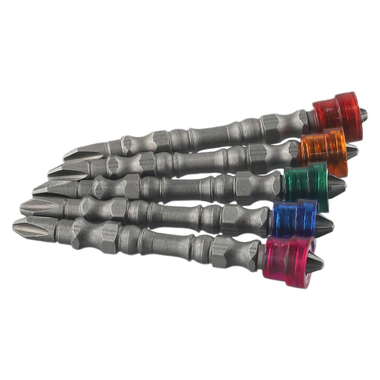 5pcs Magnetic Screwdriver PH2 Alloy Steel Double-head Cross Drill Bit 65mm Set Of Color Magnetic Coil Electric Drill Tool