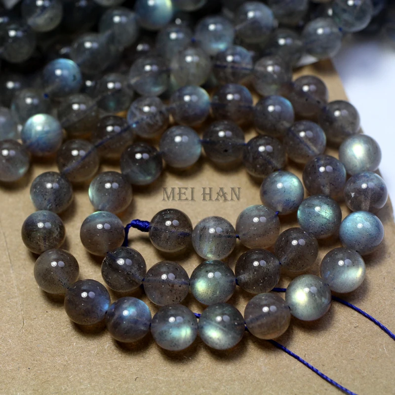 Meihan Natural AAA Madagascar Bulb Labradorite Smooth Round gem stone loose beads for jewelry DIY making